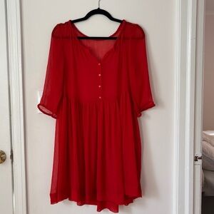 Sheer red baby doll dress from French label Cop Copine
